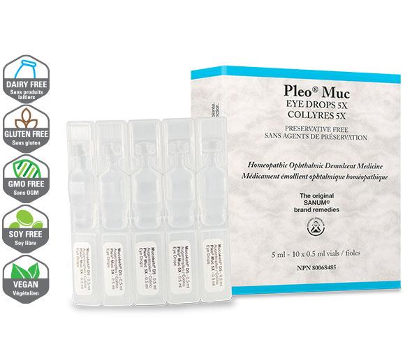 Pleo, MUC (Mucokehl) eye drops 5X (10 Single Vials)
